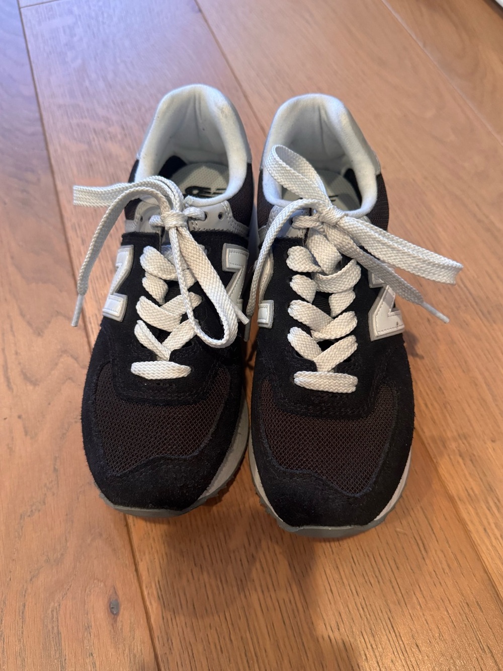 New Balance Black, White and Gray Platform Sneakers